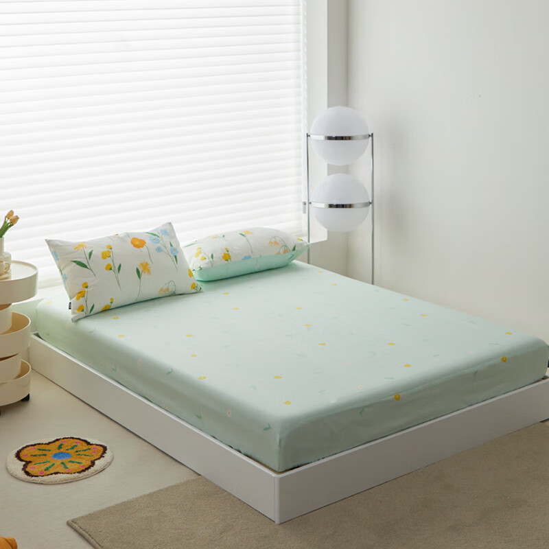 Dohia Bed Sheet Single Piece, Pure Cotton Full Coverage Non-Slip Bed Cover, Mattress Protector Dust Cover for Simmons Mattress, 1.8x2 Meters