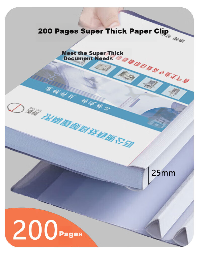 DOCON 10 A4 Transparent Lever Arch Files, Triangular Water Drop Plastic Pull Rod Folders, Document Organizers for Students' Exams, Product Inspection Reports, Desktop Storage, 10mm White 14C 10