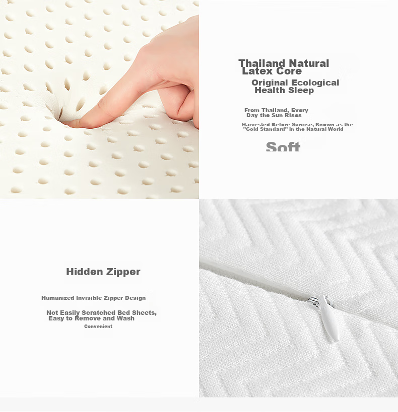 JAGO Latex Pillow with Large Particles for Neck Massage, Cervical Pillow Core, Imported from Thailand with 90% Natural Latex Content, Adult Pillow 16