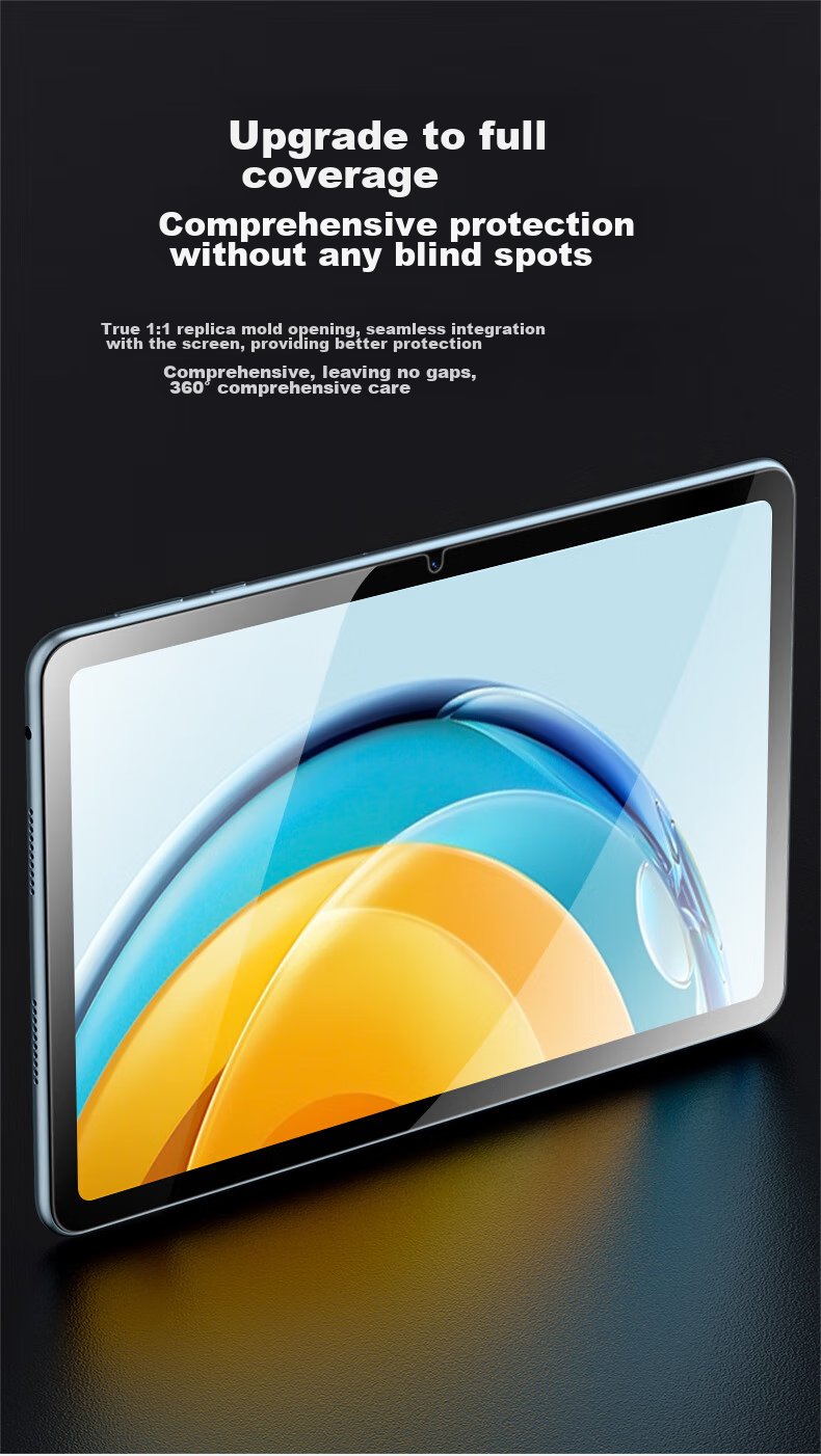 CangHua Tempered Glass Screen Protector for Huawei MatePad SE 10.4-Inch 2023 Model, Full Coverage Protective Film for Tablet, Shatterproof, Anti-Fingerprint, HD Clear Protective Film 6