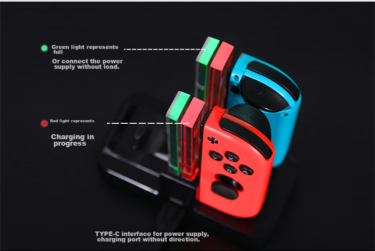 BUBM Switch Accessory, Original NS Controller JOY-CON Charging Dock, Dual Controller Stand for Switch-CDZ02 7