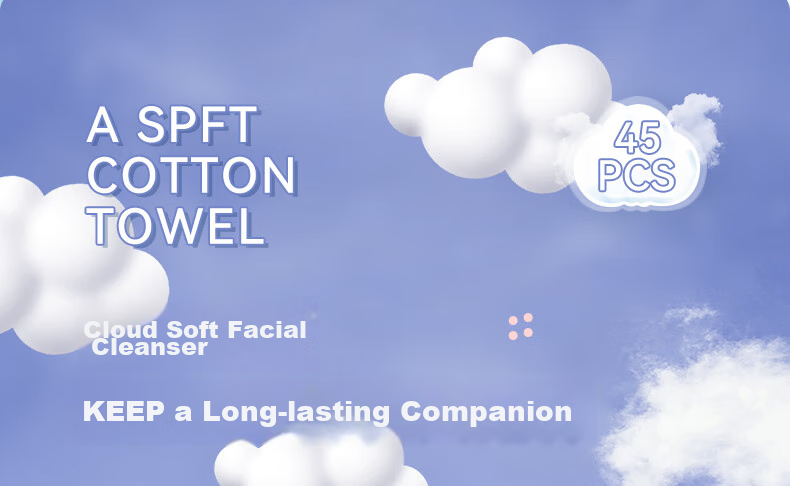 Grace Disposable Face Towels, Thickened, for Mothers And Babies, Dual-Use Wet And Dry, Soft Cotton Wipes, Pearl Pattern, Absorbent Facial Cleansing Wipes, 60 Sheets Per Pack 2