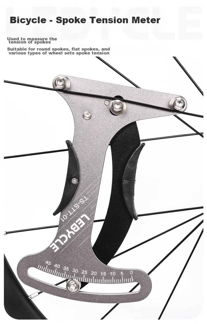 LEBYCLE Bicycle Rim Truing Tool, Spoke Tension Gauge, Wheel Assembly Steel Wire Adjustment, Rim Tightening And Loosening Measurement, Rim Fit Calibratio 1