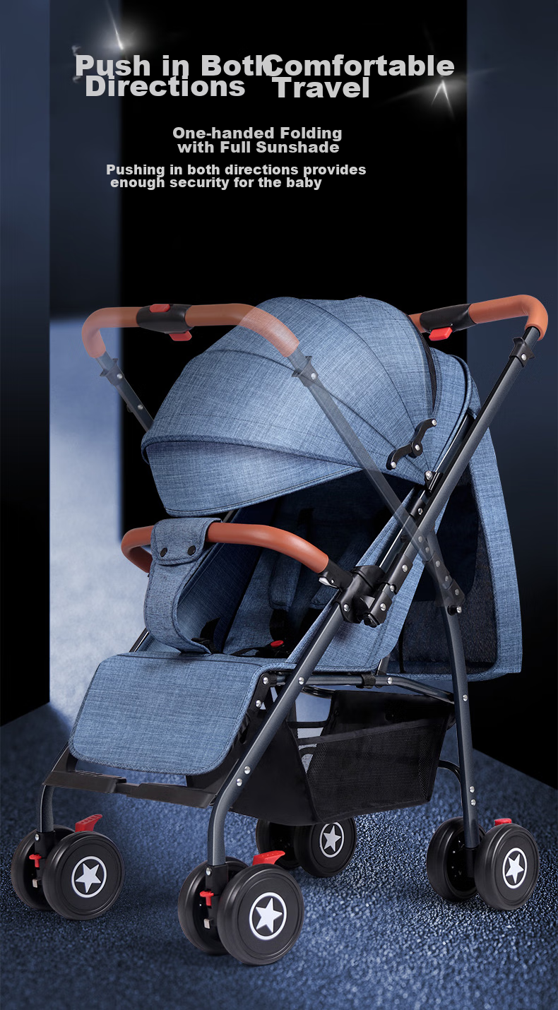 ANGI BABY Stroller: Reclining, Foldable, Shock-Absorbing, Reversible Umbrella Stroller with One-Click Folding And All-Wheel Drive for Toddlers 3