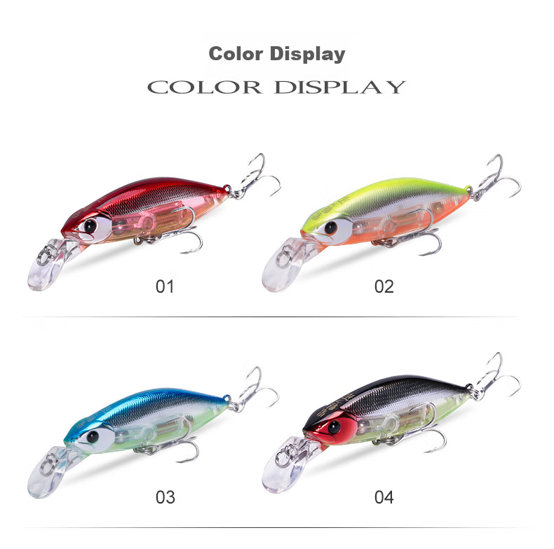 Guowangluya Lure Fishing Bait Set: Sinking Minnow Long-Casting Vibrating Sinking Bait for Freshwater Bass And Artificial Fish Bait 16