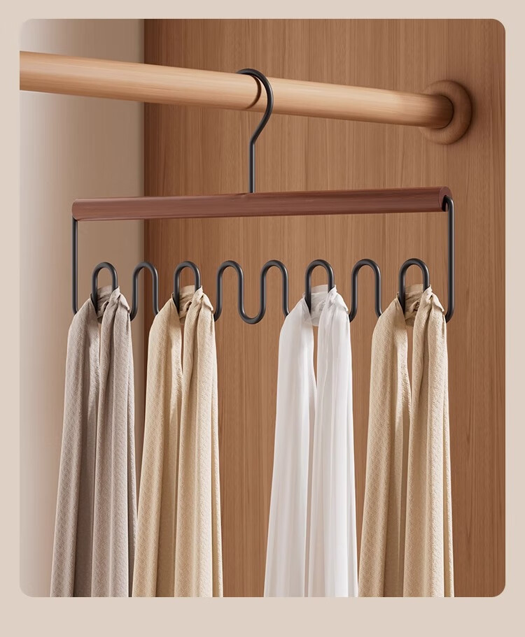 Bonny Home Beech Wood Wave Hanger for Tank Tops and Underwear Storage - Set of 2 1