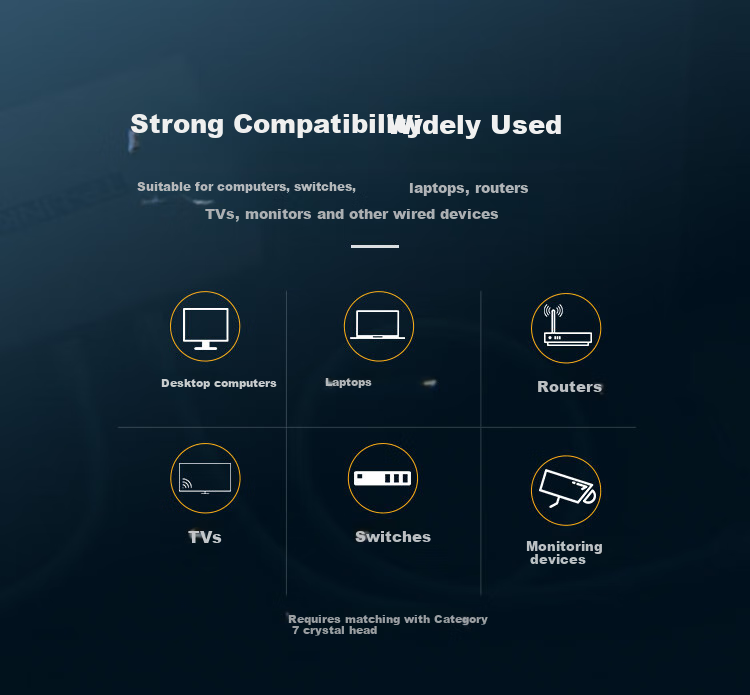 CHOOSEAL (CHOSEAL) Category 7 Double-Shielded Ethernet Cable, CAT7 Over Foxconn, 10 Gigabit Gaming-Grade Network Cable, Engineering And Home Installation 5G Wiring Box Cable, Gray 305 Meters, QS2620AT305 9