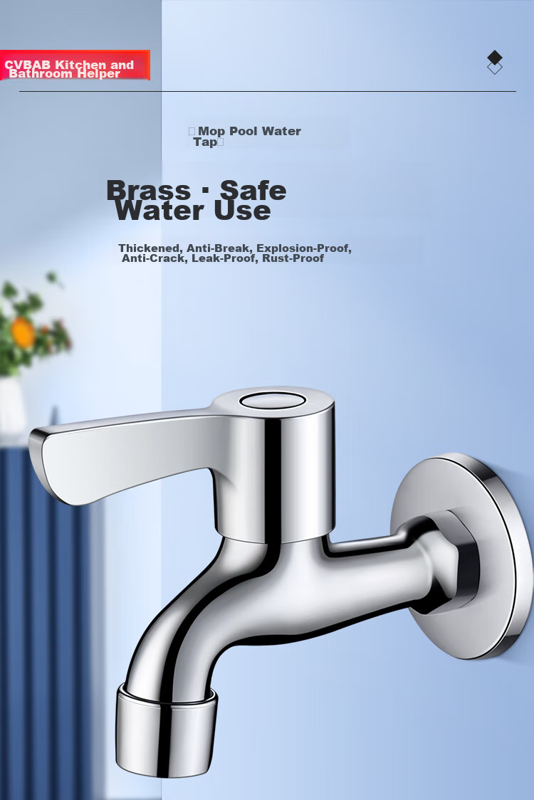CVBAB Mop Sink Faucet, Single Cold Quick-Open Tap, Extended Faucet for Mop Sink CV3512 1