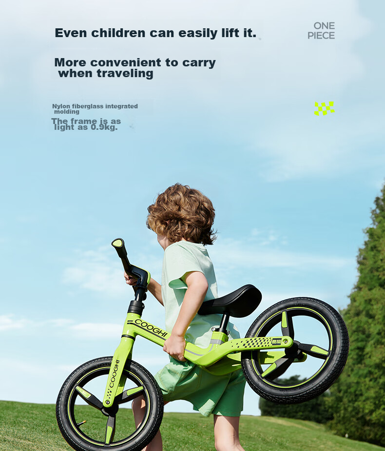 COOGHI Children's Balance Bike for Ages 3-8, Toddler Scooter, 14-Inch Lightweight Frame, Big Kids' Leisure Inflatable Wheel S4 Kuqi 17