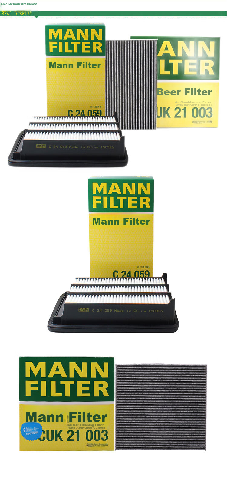 MANNFILTER Filter Set, Air Filter And Cabin Filter Suitable for 10th Generation Civic/17-21 CRV/Hao Ying URV Guandao 1.5T 6