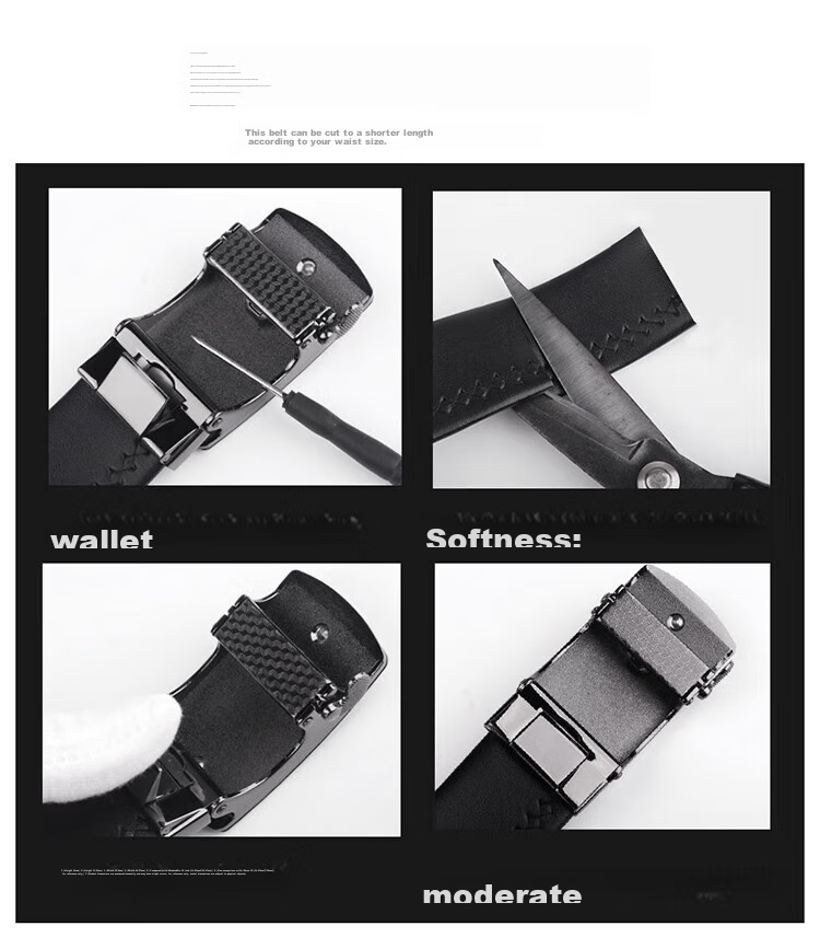 CARTELO Men's Leather Belt with Automatic Buckle, Business Casual Pants, Cowhide Waistband, Gift for Husband Or Father 11