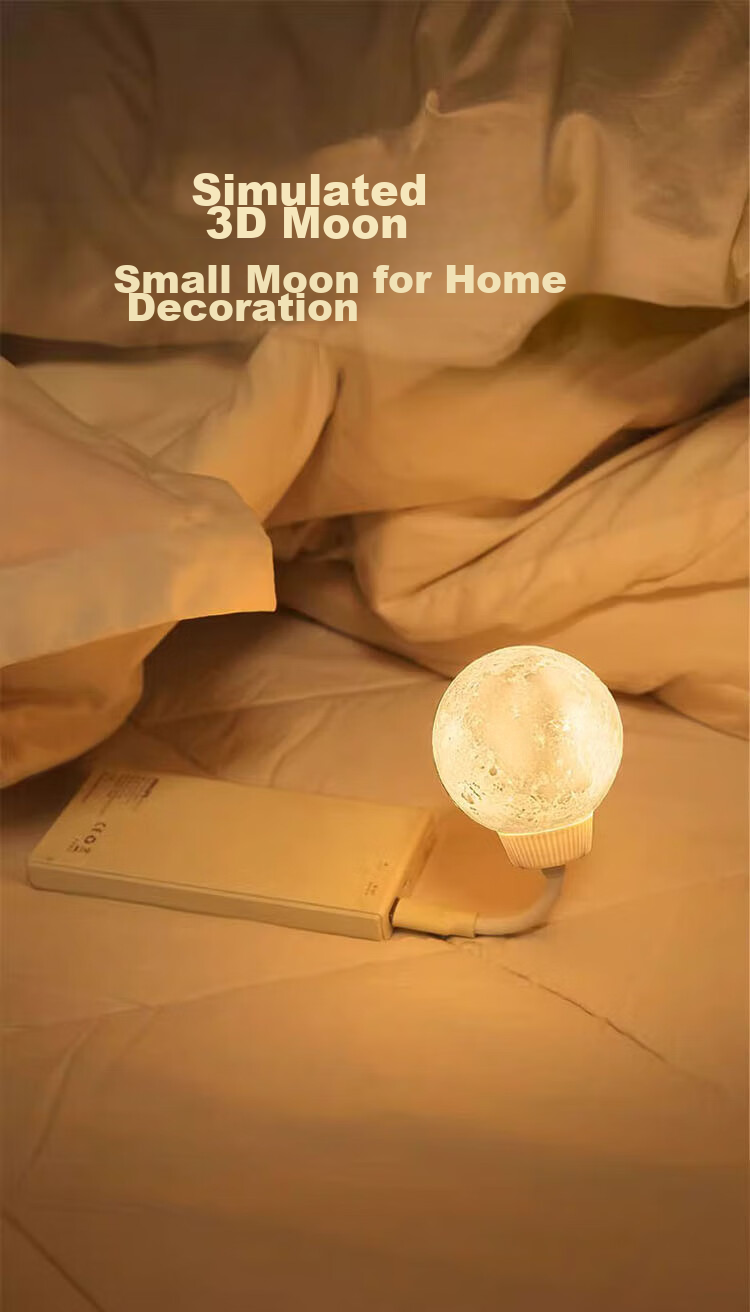 Heart Lock Voice-Controlled Moon Night Light Smart Voice-Controlled Lamp Bedroom Bedside Mood Light Language-Controlled Sensor Light Birthday Gift 9