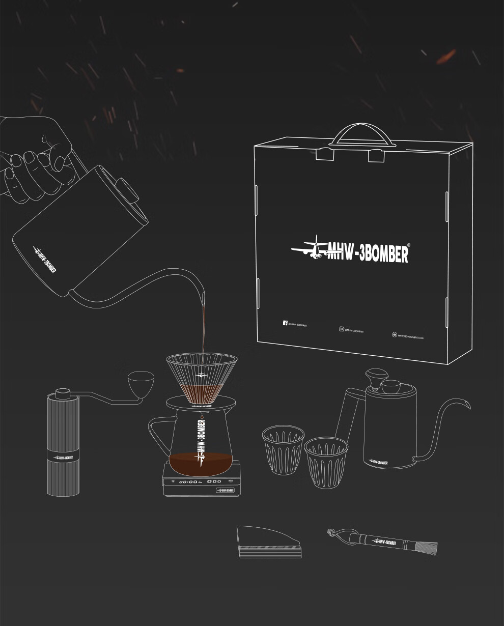 MHW-3BOMBER Coffee Bean Storage Canister, Moisture Monitoring Double-Layer Storage Container with Stainless Steel Measuring Spoo 3