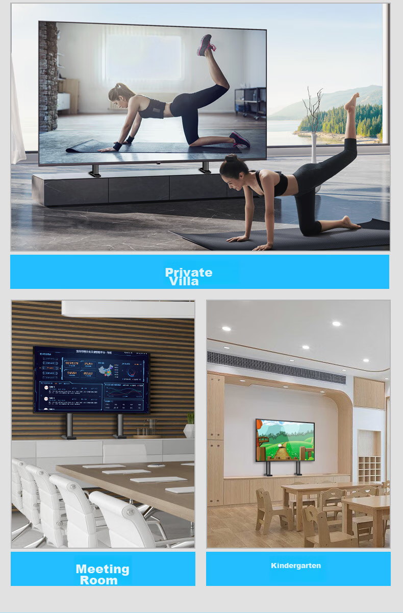 Jianleji 42-55 Inch TV Stand, Universal Desktop Mount, No Drilling Required, Adjustable Height, Suitable for Xiaomi, Sony, Haier, Hisense 20