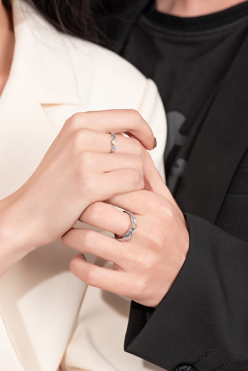 Zhoubaifu [1000+ Stores] Sun And Moon Couple Rings for Men And Women, Birthday Gift for Girlfriend Or Wife 5
