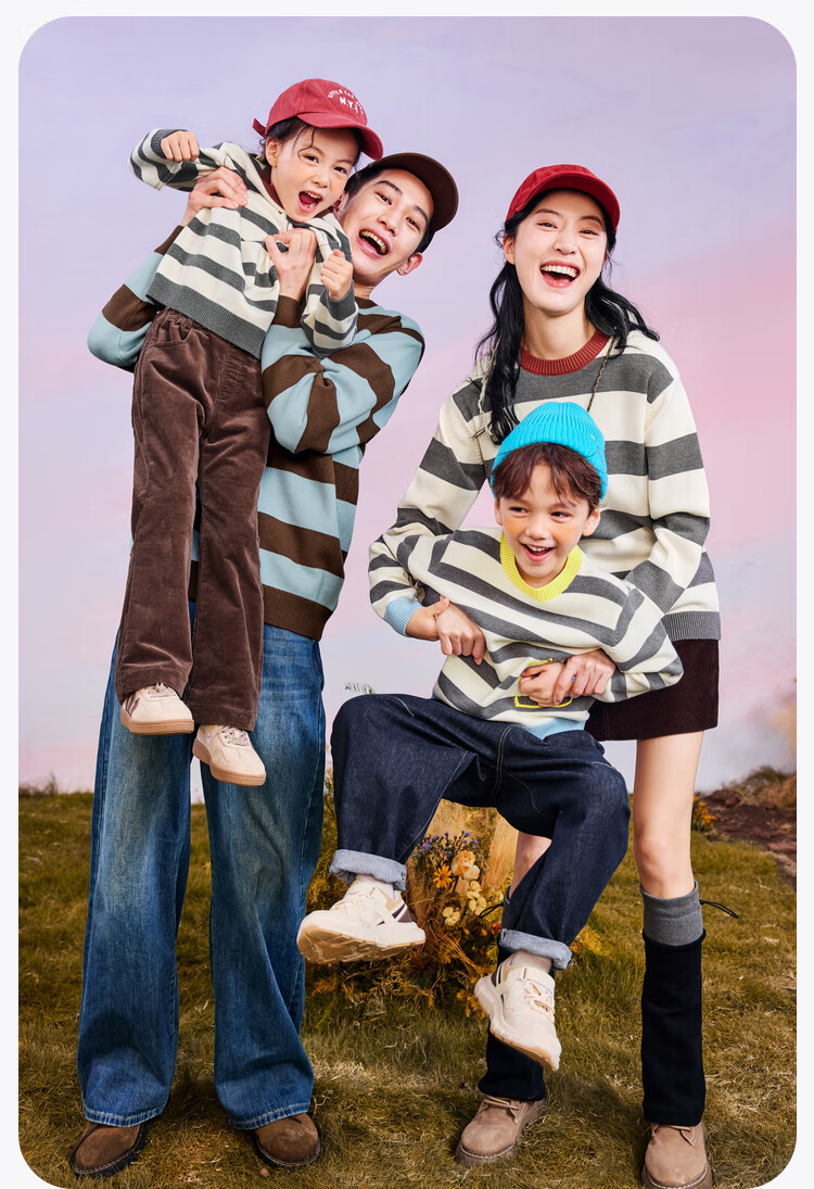 Minibala [Parent-Child Outfit] Boys And Girls Parent-Child Autumn And Winter Knit Sweater, Warm And Comfortable Children's Sweater 2