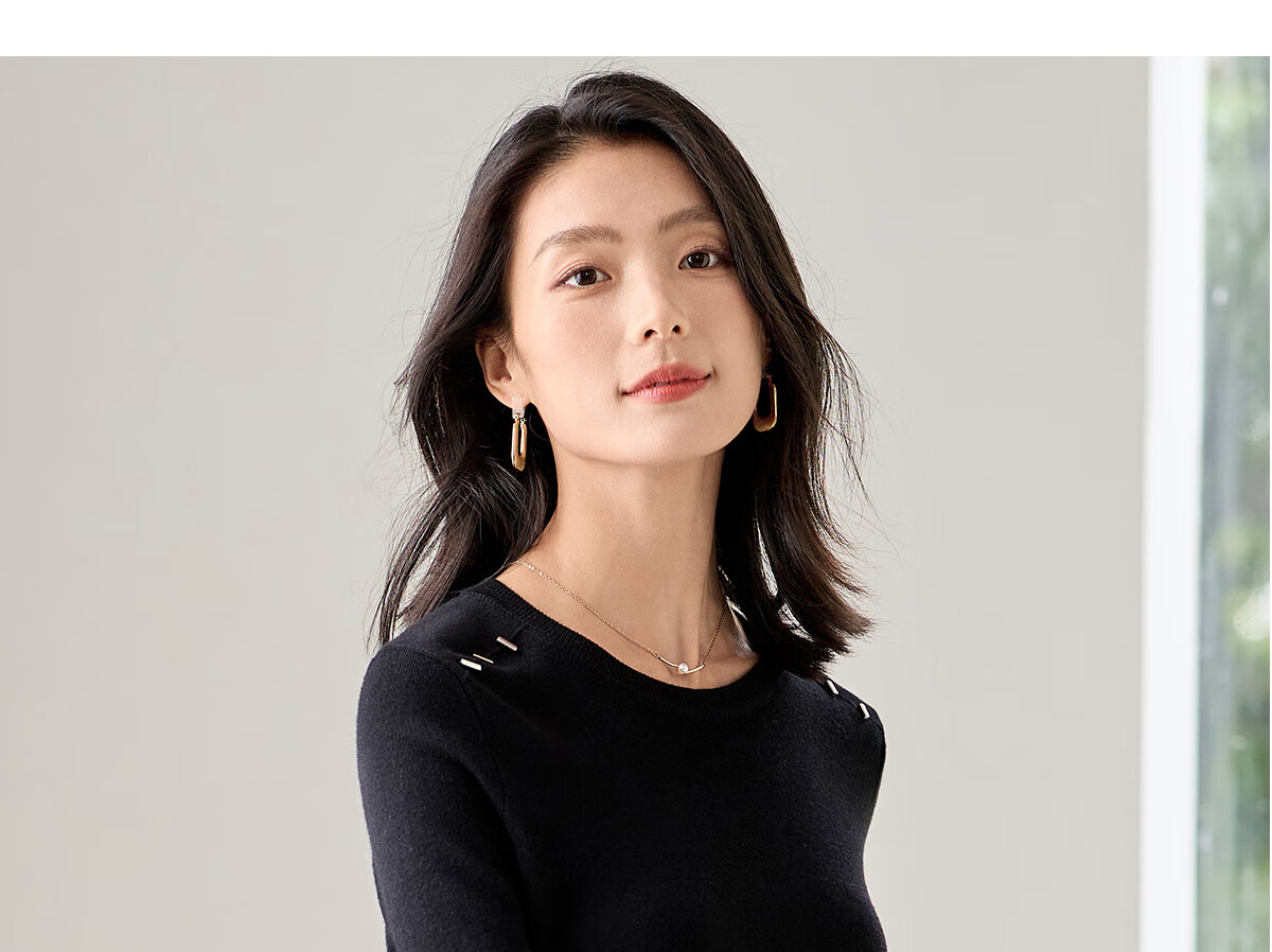 Chushen Chunqiu Women's Knitwear Designer Round Neck Solid Color Versatile Base Sweater Top S144Z7003 20