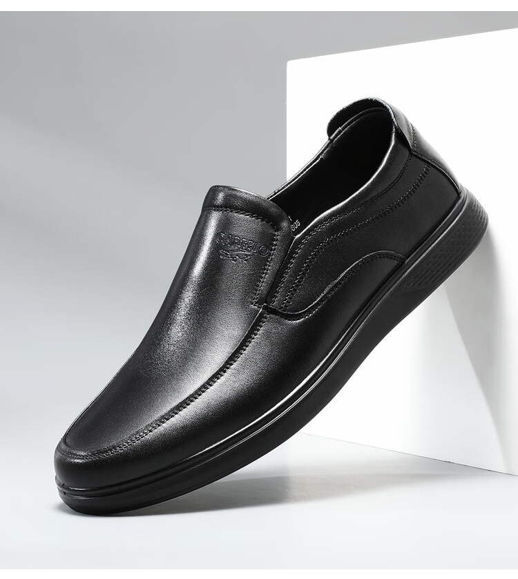 CARTELO Leather Shoes for Men, Slip-On, Casual Business Style, New Soft-Soled Formal Shoes for Middle-Aged Fathers, Breathable for Autumn And Winter Seasons 10