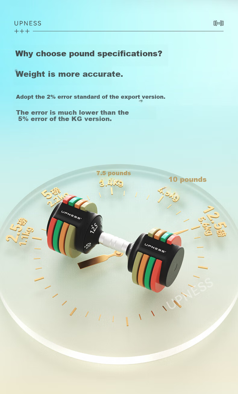Upness Adjustable Dumbbell Set for Men And Women, Detachable Fitness Equipment, Home Gym Gear, Yaling Pure Steel Iro 8