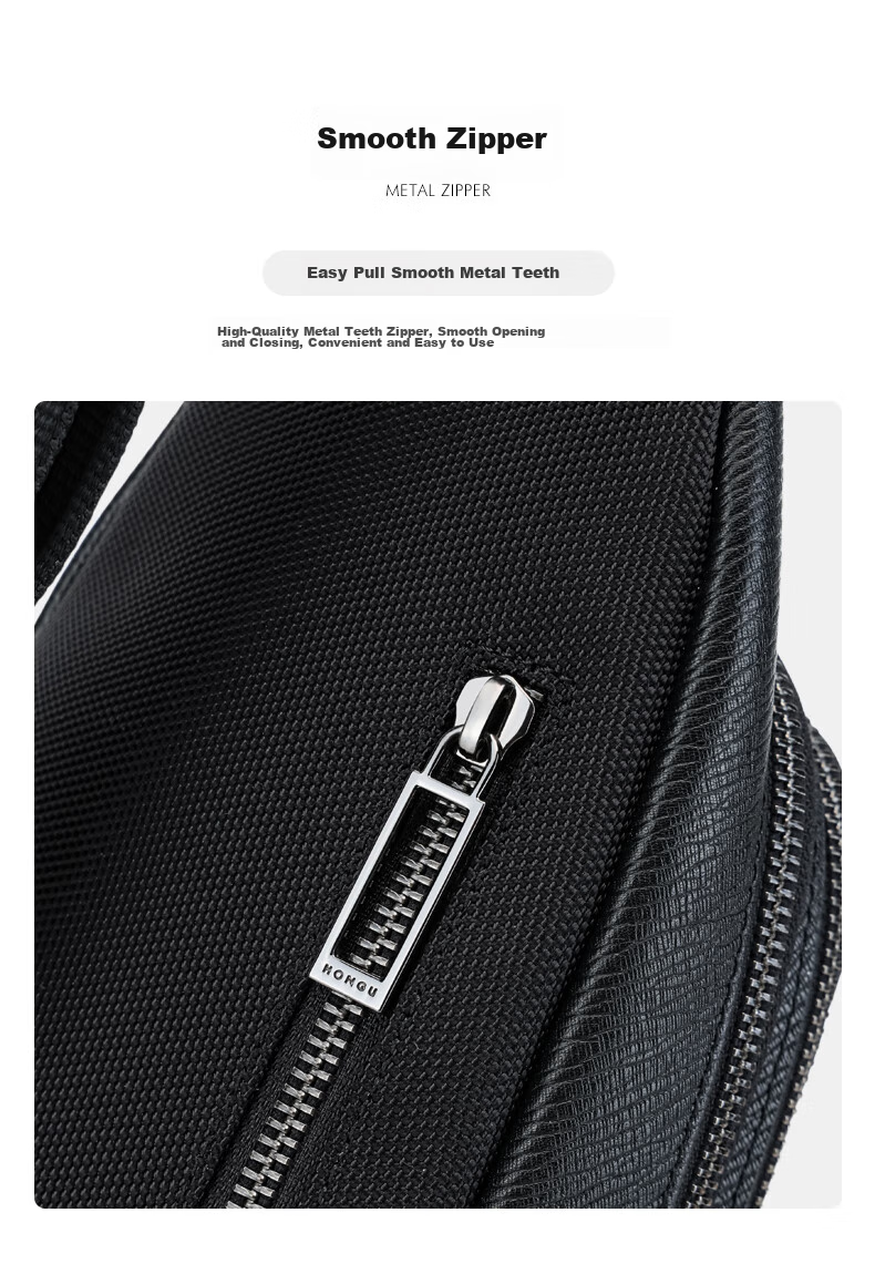 HONGU HONGU Chest Bag for Men, Crossbody Chest Pack, Large Capacity Men's Bag, Top-Grain Leather Shoulder Bag, Birthday Gift 7