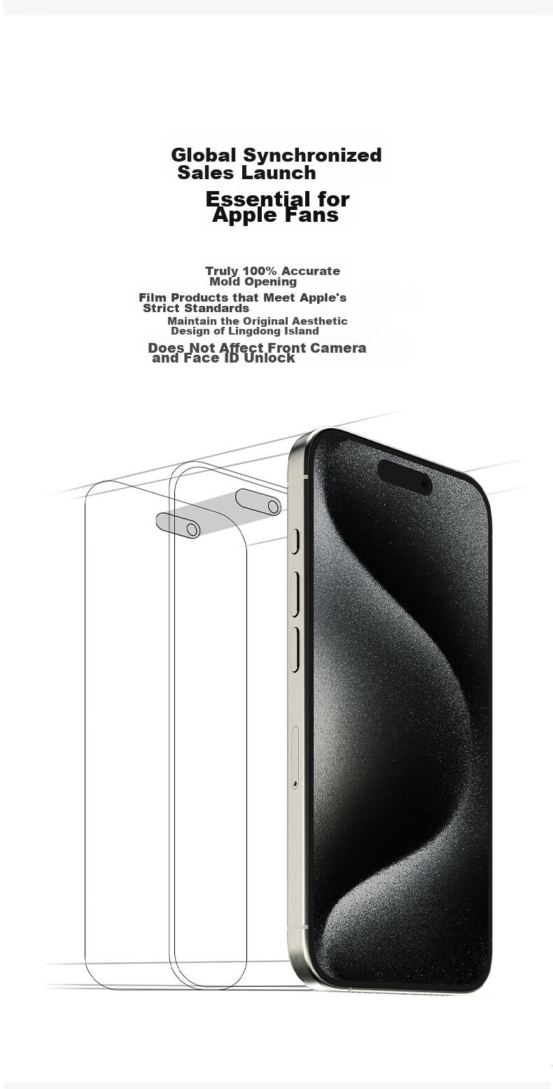 BELKIN IPhone 15 Pro Tempered Glass Screen Protector, Privacy Film for IPhone 15 Pro, Anti-Peeping Film, Antibacterial And Shockproof OVA149 12