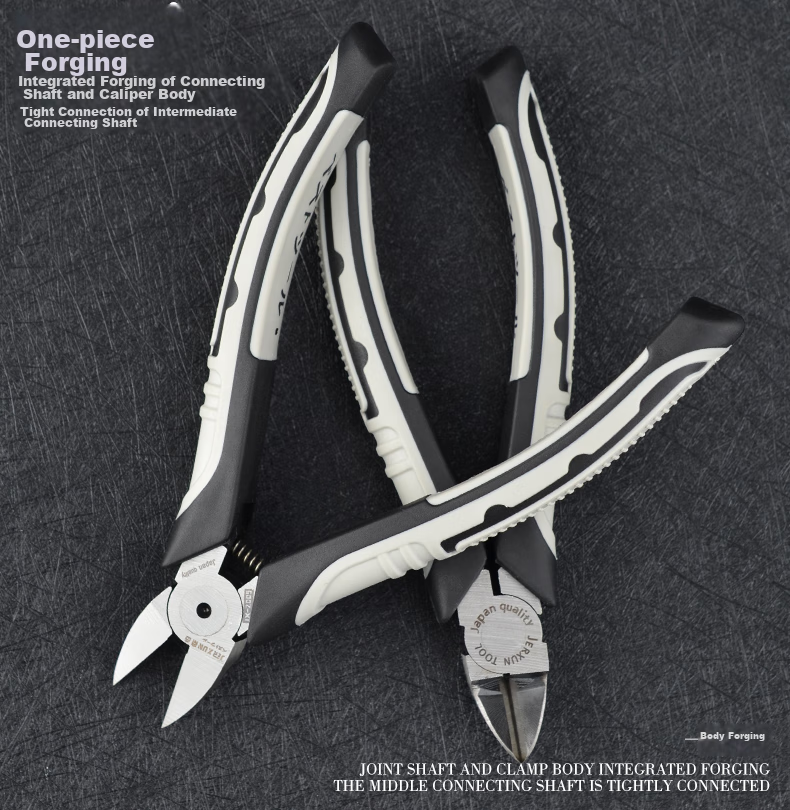 JERXUN 6-Inch Diagonal Cutting Pliers, Side-Cutting Pliers, Flat-Nose Pliers, Diagonal Wire Cutters, Electrician's Electronic Model Pliers 8