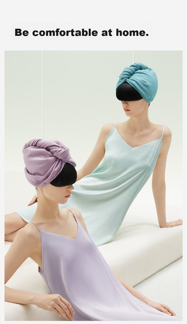 Bananain 501Home Women's Hair Drying Cap, 7A Antibacterial, Quick-Drying, Strong Absorption, Hair Towel, Adjustable Elastic Band 5
