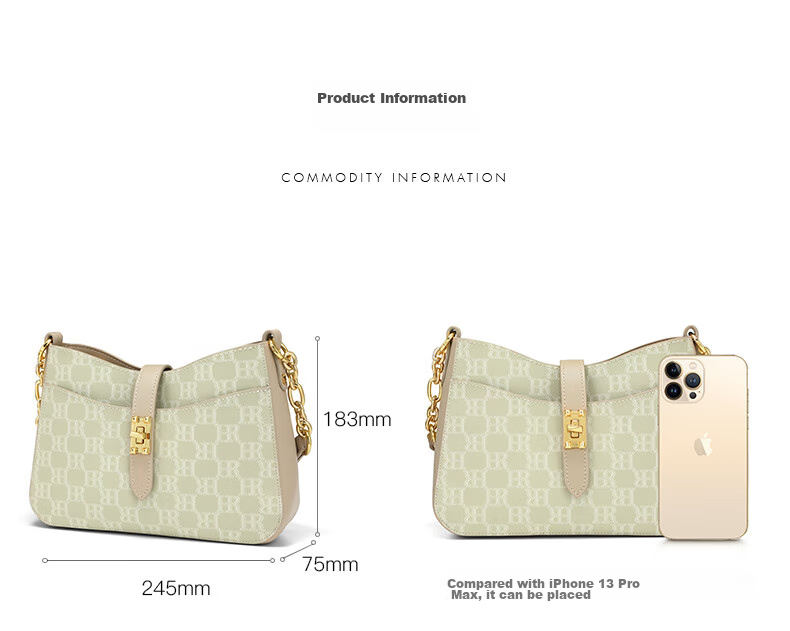 HR Handbag, Women's Crossbody Bag, Underarm Bag, Shoulder Bag, Ladies' Bag, Birthday Gift for Girlfriend 12