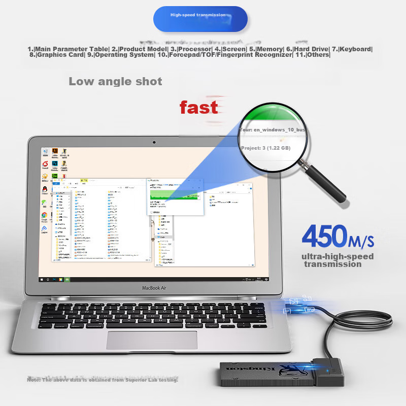 Кабель-адаптер UNITEK USB 3.0 на SATA с блоком питания, 0.6 м, S108ABK-P1