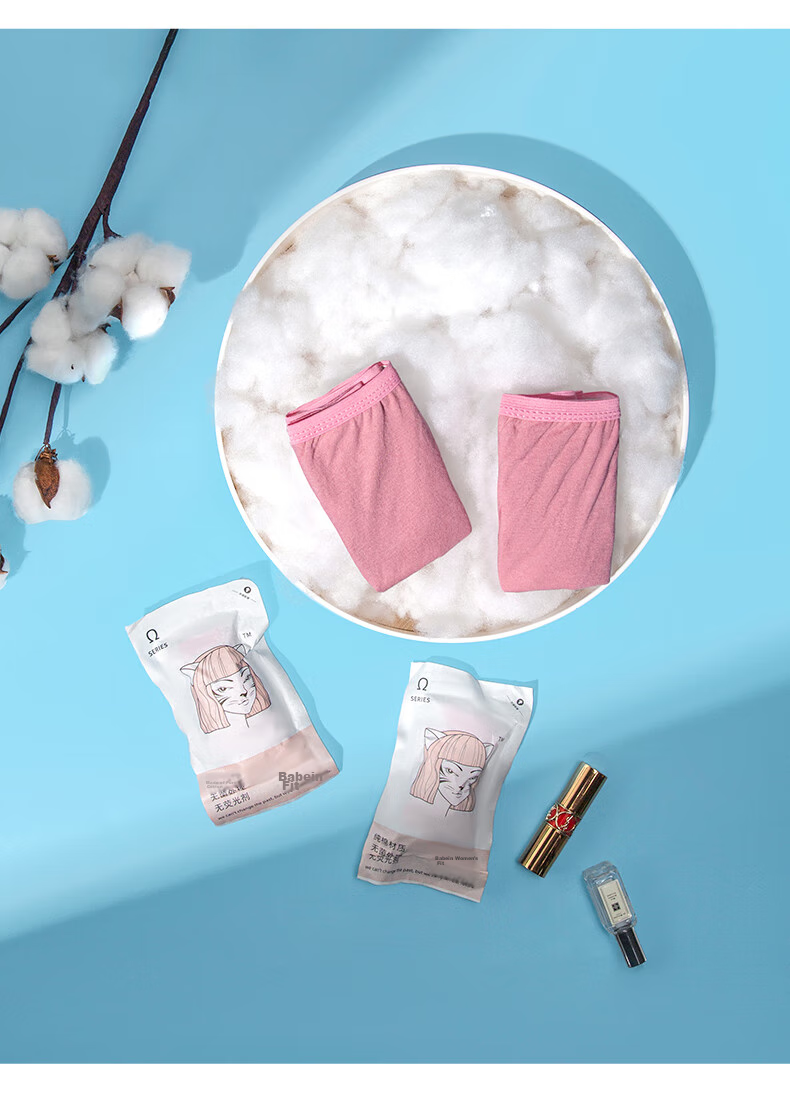 Briars Disposable Pure Cotton Underwear for Women, Travel-Friendly No-Wash Shorts, Portable Individual Pack, Five-Pack, Women's XL Size 15
