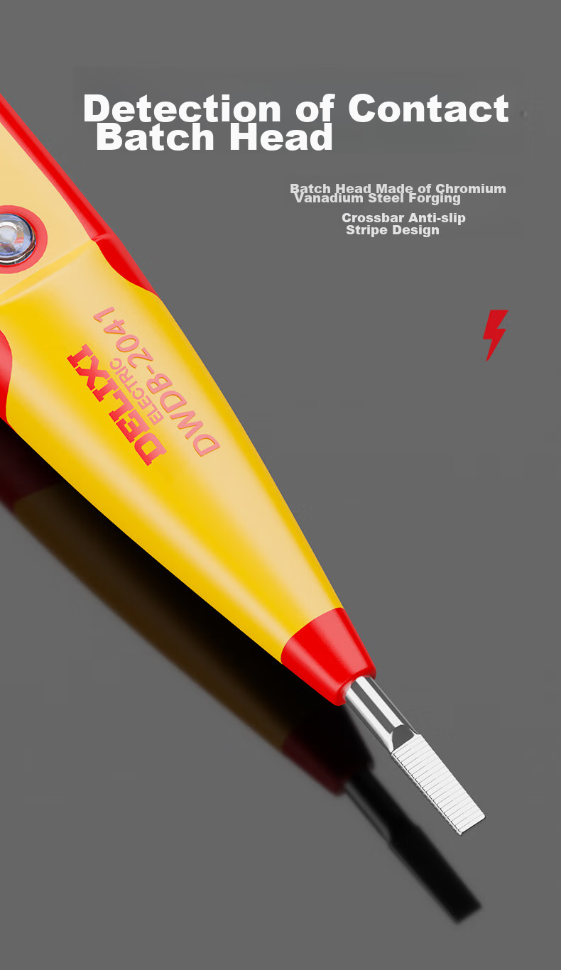 DELIXI Electrician's Voltage Tester, Specialized for Household Wire Testing, Multi-Functional Voltage Detector Pen for Checking Breaks And Points 11