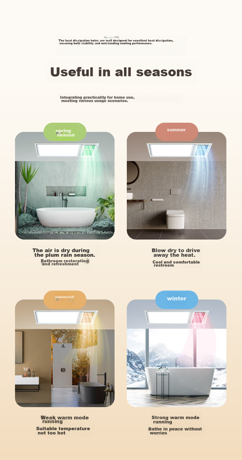 Midea Wind And Heat Bathroom Heater, Iron Man Series, Integrated Multi-Function Warm Air G4 with Lighting And Exhaust 16