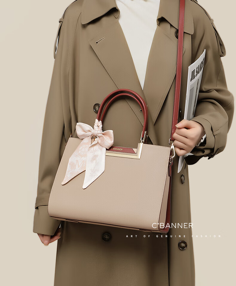 C.BANNER Leather Handbag for Women, Large Capacity Kelly Shoulder Crossbody Bag, Practical Birthday And Mother's Day Gift for Mom 1