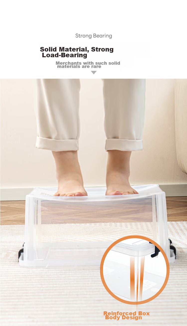 Xitianlong Desktop Storage Box, Multifunctional Transparent Storage Box with Lid, Toy And Snack Storage Container, Clear 3-Liter Capacity, Set of 3 7