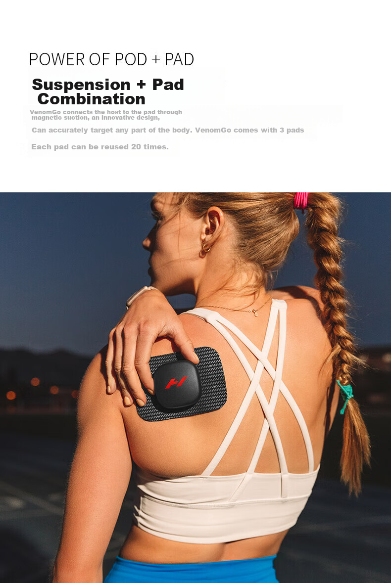 HYPERICE Massage Device with Heat Therapy, Vibration And Muscle Relaxation, Portable Magnetic Patch, Venom Go, Gift for Me 7