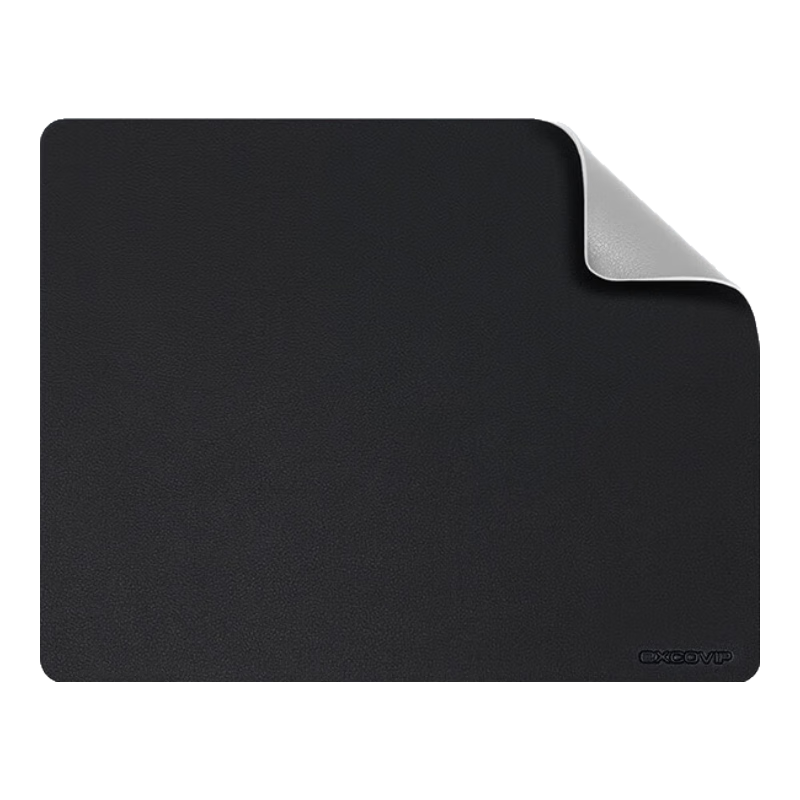 EXCO Black And Gray Mouse Pad, Double-Sided Leather, Large Size, Laptop Office Waterproof Leather Gaming Hard Desk Mat 0143