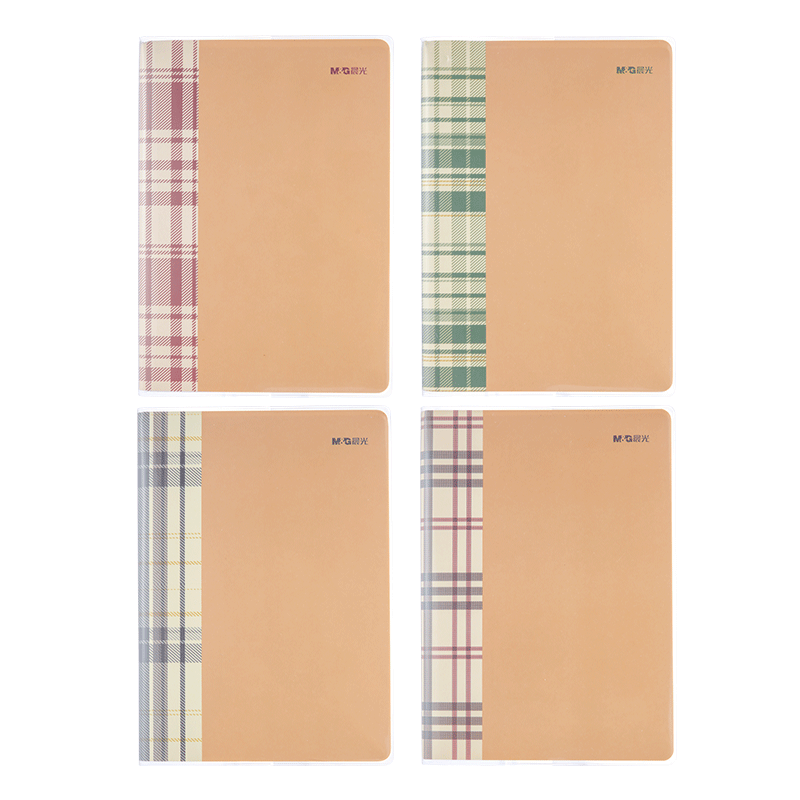 M&G A5 Glue-Bound Notebook with 80 Sheets, Memo Pad, High-Quality Error Correction Book, Student Research Diary, Original Life Grid Pattern, 4 Books JA5101F3 Essential for Exams