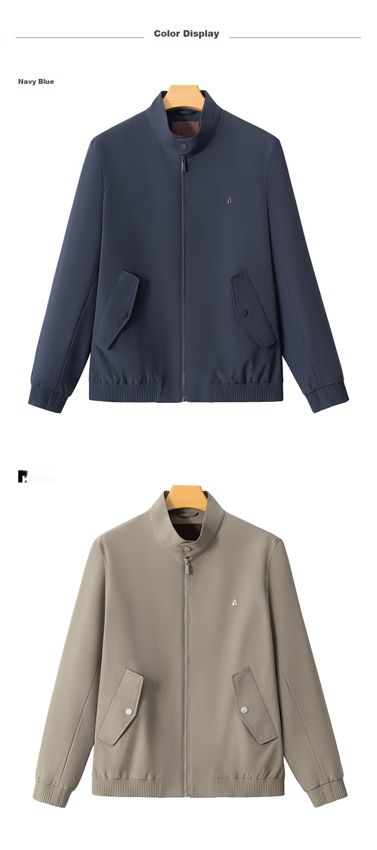 FIRS [Harington Stand-Up Collar] Jacket, Men's Coat, Business Casual Commute Wear, Triple-Protection Technology Menswear Outerwear 19
