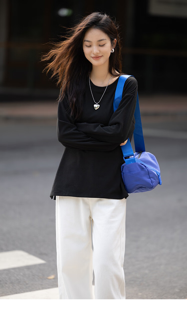 Dme [De Rong Warm T-Shirt] 2025 Spring And Autumn Basic Wear, Side Slit Hem Base Layer for Wome 15