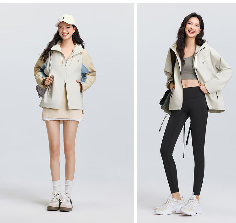Semir Women's Mid-Length Colorblock Three-Proof Jacket 2025 Spring Autumn 101125108008 Mall Edition 3