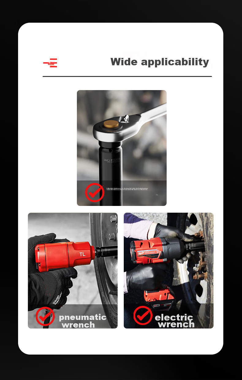 Delixi Electric Wrench Socket Set Extended Complete Electric Wrench Impact Socket Head Tool Kit 3