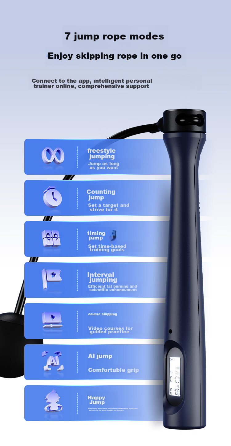 JD Original [Xiao Xuanfeng Smart Version] Two-Loop Bluetooth APP Weight Loss Course for Middle School Physical Education Exam, Speed-Up Jump Rope for Third Year Students 3