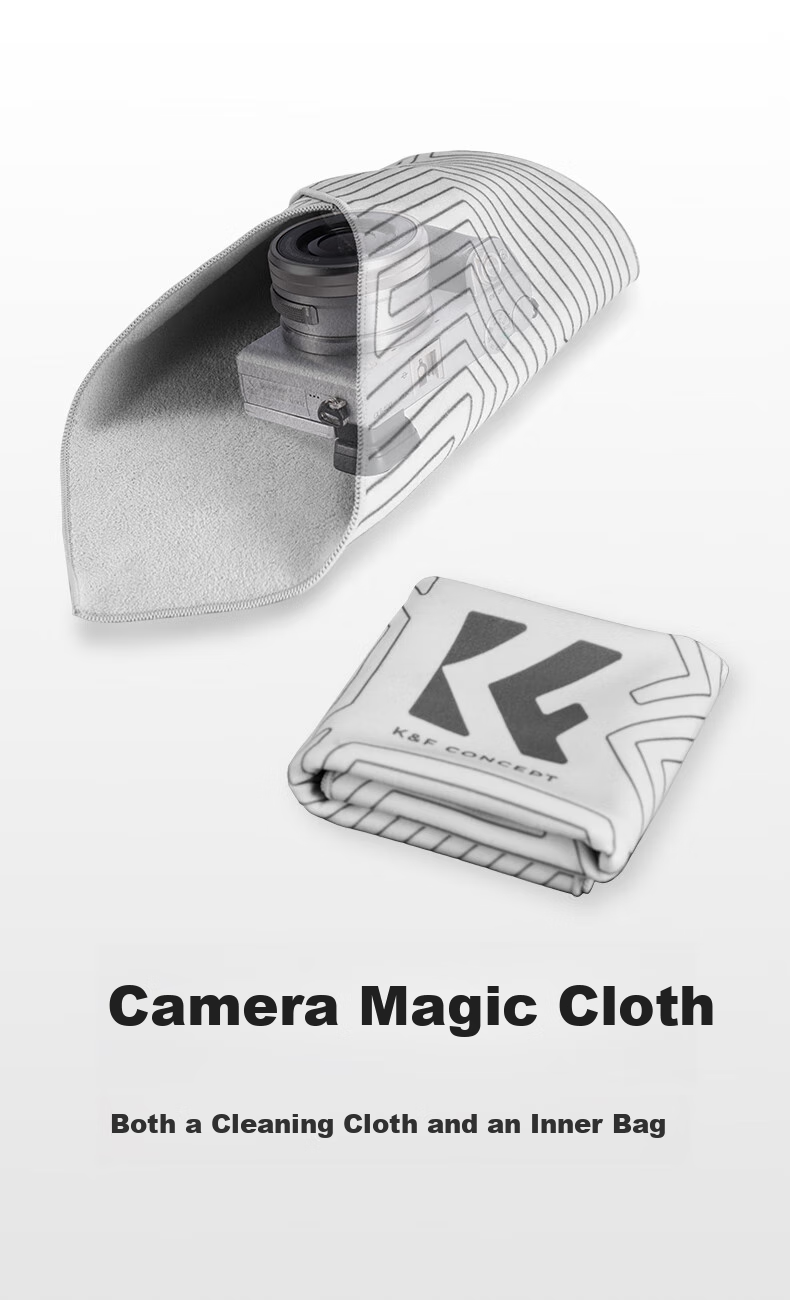 Zhuoer Printed Camera Folding Cloth, P-Shaped Makeup Bag, Magic Cloth, Multi-Purpose Cloth, Mirrorless And DSLR Camera Wrap Cloth, IPad Inner Liner, Microfiber Fabric, Aoyun Gray Magic Cloth, 45*45 1