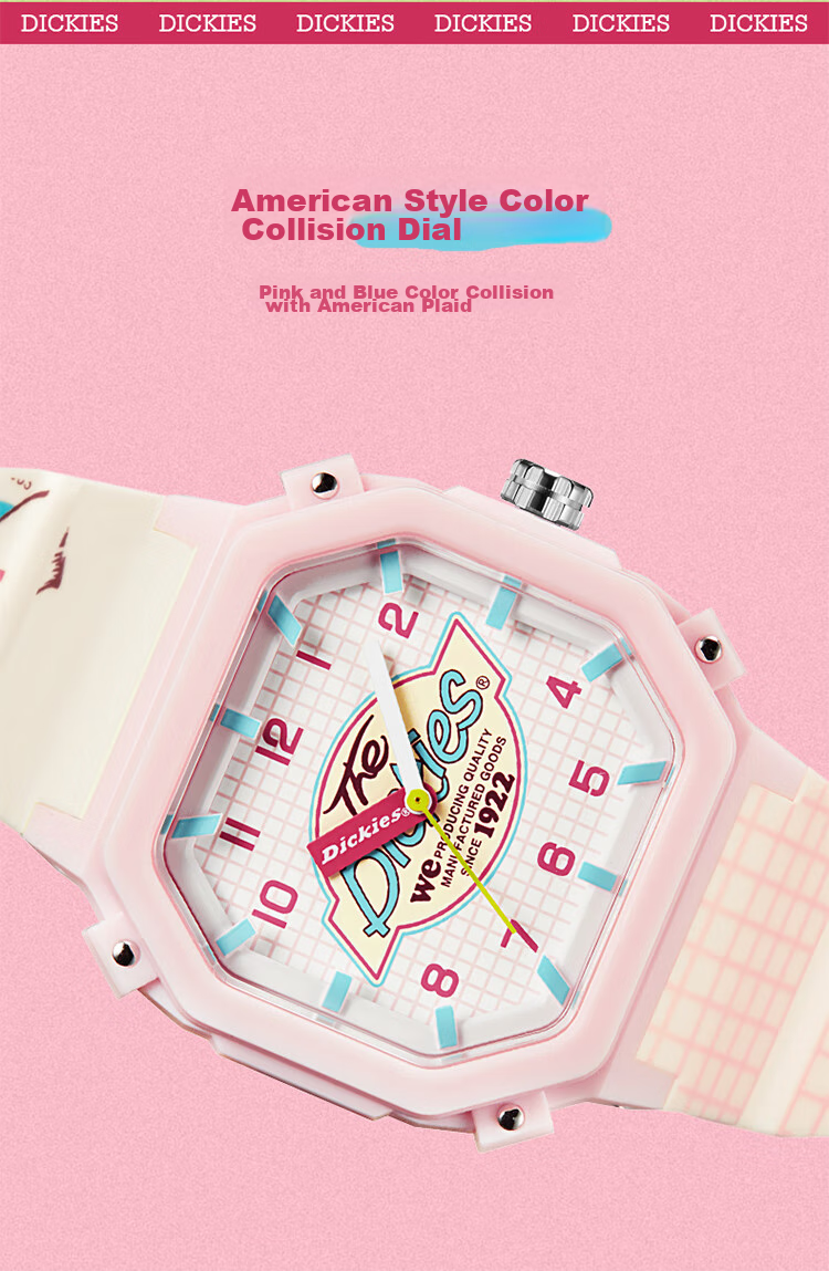Dickies Elementary School Watch for Girls, Cute Pink Middle School Student Children's Watch, Analog Quartz Watch, Girls' Birthday Gift CL-479 7