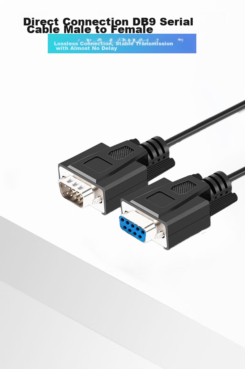 KSRGB DB9 Direct Serial Cable COM Port RS233 Control Cable Extension Cord Suitable for Central Control Equipment CNC Machine Tool Barcode Printer 3 Meters (Male to Female) KS-D 1