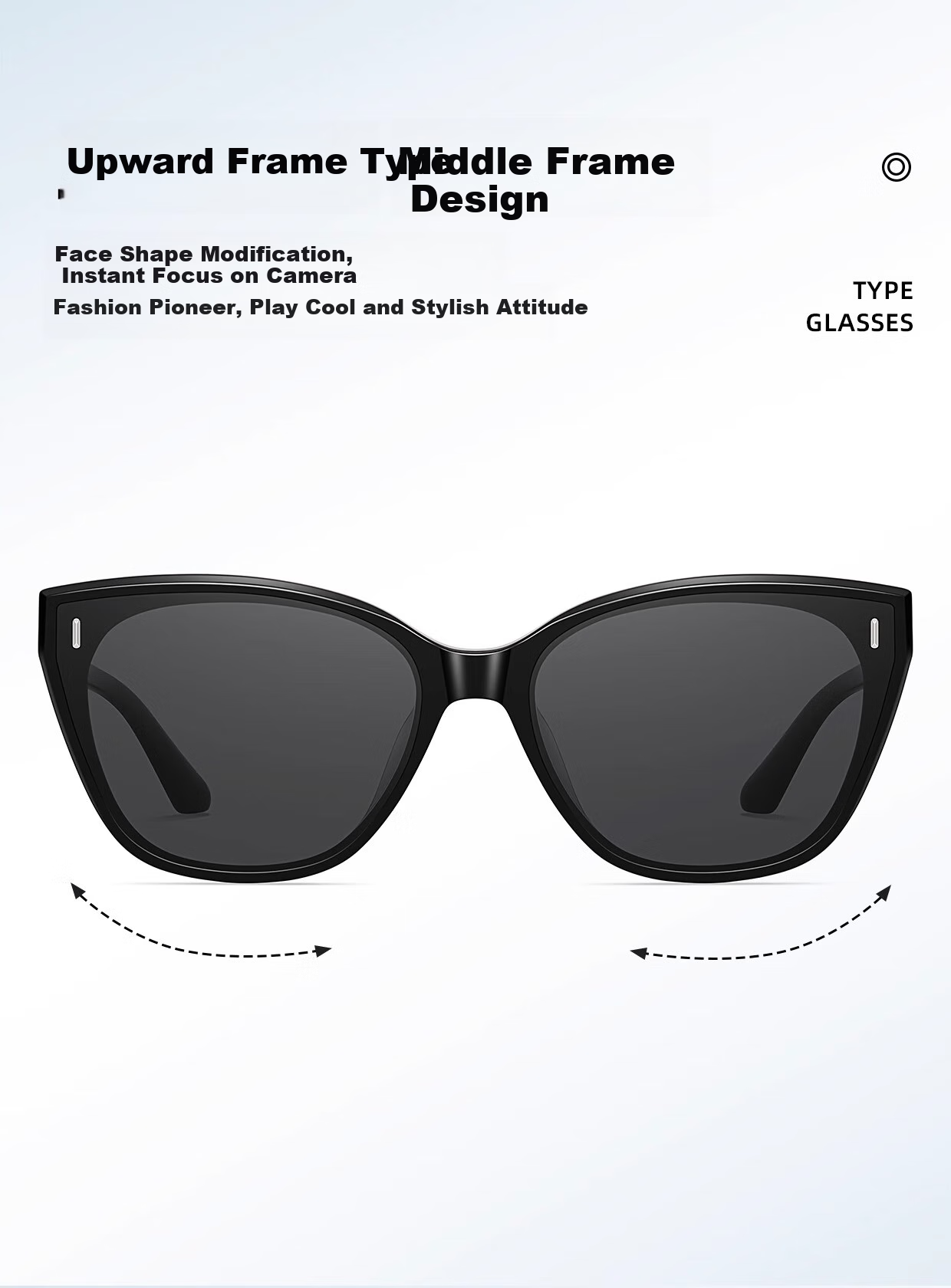 CAPONI Polarized Sunglasses for Women, Myopia Glasses, UV Protection, Driving Glasses, High-End Look, Face-Slimming Effect 10