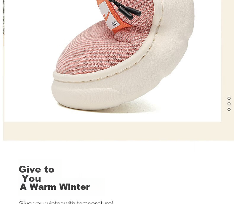 Huili Simple Thick-Soled Fleece-Lined Cotton Slippers for Indoor And Outdoor Wear, Warm Couple's Cotton Slides HL0650 Red Size 40-41 14