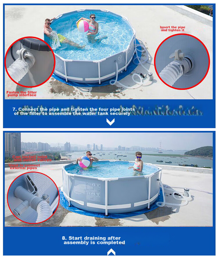 INTEX Raised And Thickened Square Frame Pool Toy, Foldable Family Frame, 28271 19