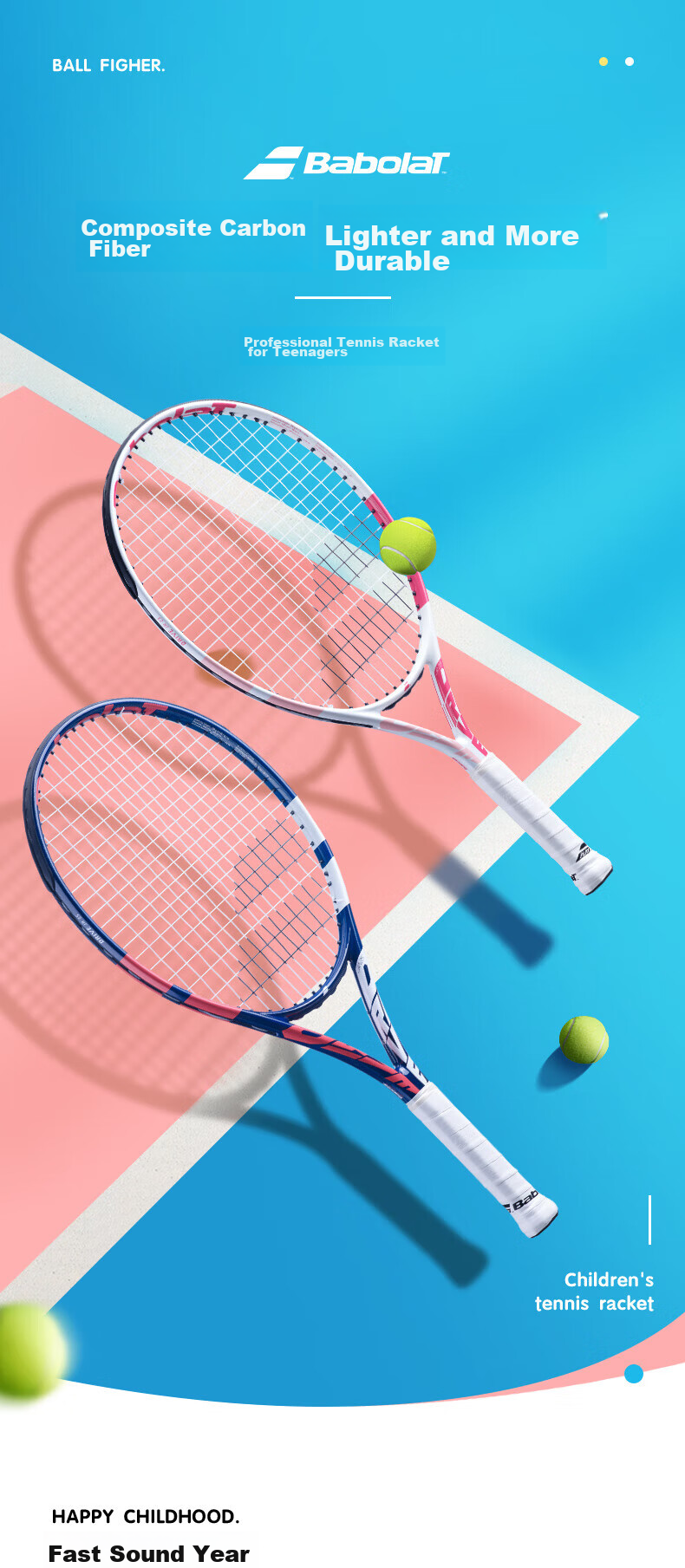 Babolat Children's Racket, 2025 Model, for Young Beginners, Integrated Tennis Racket, Baobao Li DRIVE JR 1
