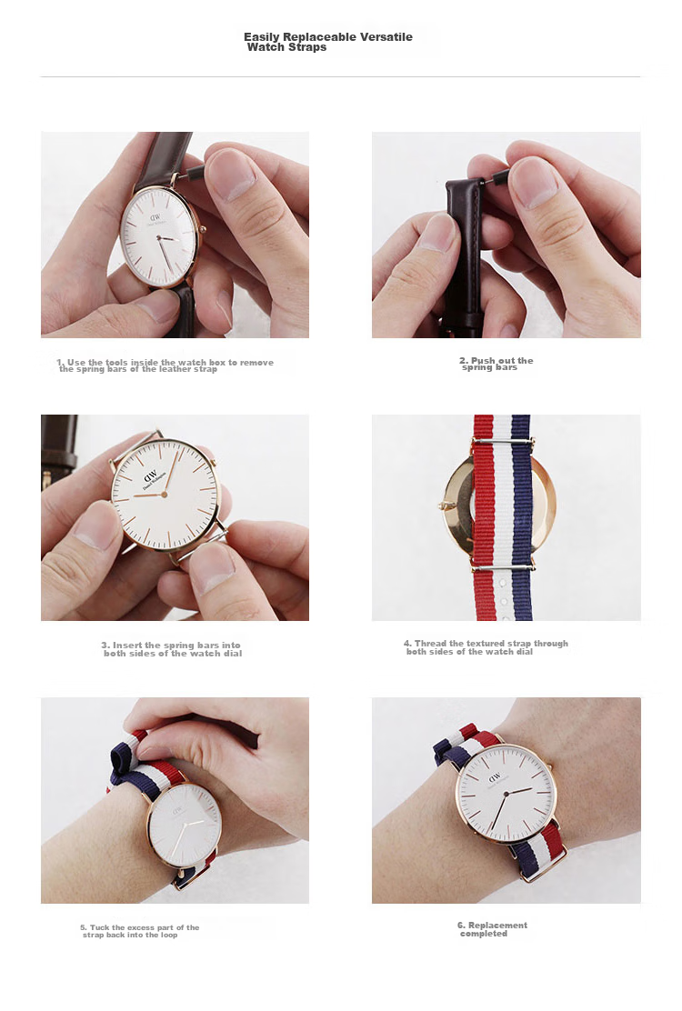 DanielWellington DW Men's Watch, Classic Leather Simple Fashion European And American Quartz Wristwatch, Birthday Gift for Boyfriend, DW020 7
